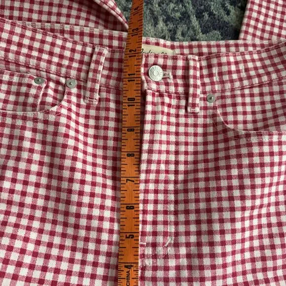 Madewell The Perfect Vintage Jean in Rosy Hibiscus Gingham Check Preppy Picnic - Picture 14 of 14